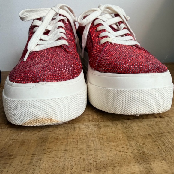 Jessica Simpson Red Sparkle Sneakers - Picture 7 of 7